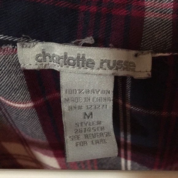 Charlotte Russe plaid top - Picture 2 of 2